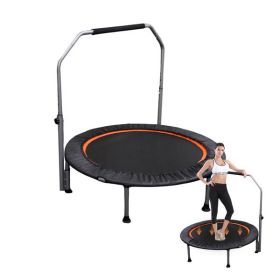 48" Foldable Mini Trampoline Max Load 330lbs/440lbs, Fitness Rebounder with Adjustable Foam Handle 48" Foldable Mini Trampoline Max Load 330lbs/440lbs, Fitness Rebounder with Adjustable Foam Handle